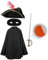 I LOVE FANCY DRESS Child's Cat Bandit Costume - Black Tricorn Hat, Cape, Eye Mask, Sword, Facepaint - Kids Unisex Fancy Dress Costume