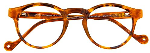 DIDINSKY Blaulichtfilter Brille für Damen und Herren. Blaufilter Brille mit stärke oder ohne sehstärke für Gaming oder Pc. Acetate Tempel und Blendschutzgläser. Havana +1.5 – DIPITTI