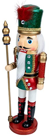 Toddmomy Nussknacker Soldat Wohnzimmerdekor Nussknacker Weihnachtsschmuck Marionette Desktop-Handwerk Nussknacker-Soldaten Weihnachtsdekoration Urlaub Jahrgang 35 c Holz Einstellen Hölzern