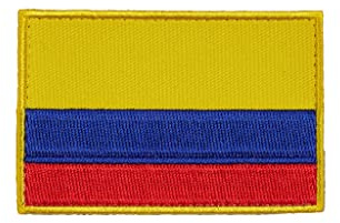 ELITRAINX Bestickter Aufnäher mit Klettverschluss - Landsflagge - Patch für Rucksäcke und Westen für Cross Training und Gym (Kolumbien)