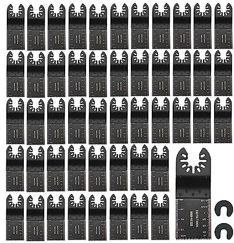 50pcs Oscillating Multitool Blades Kit Cutting Wood Metal, Universal Multi Tool Quick Release Saw Blades - Oscillating Multi Tools Accessories