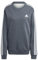 adidas Hombre Essentials Fleece 3-Stripes Sweatshirt, Dark Grey Heather, S