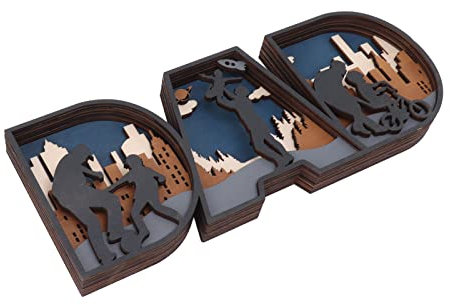 Jeffergarden DAD-Holzschild Zum Basteln, Schöne Form aus Buchsbaum, Feine Details, Zarte Vatertags-Basteldekoration, Sicher für Papa Im Schlafzimmer (L)