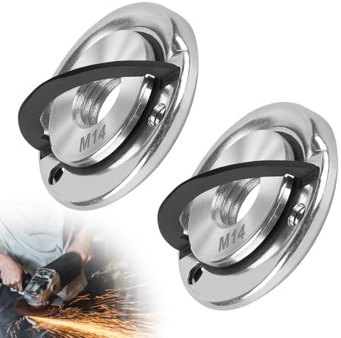 CPROSP 2tlg Schnellspannmutter für Winkelschleifer M14 mit Hebel, Spannmutter für Flex, Angle Grinder Flange Nut, Schleifscheibenwechsel ohne Werkzeug