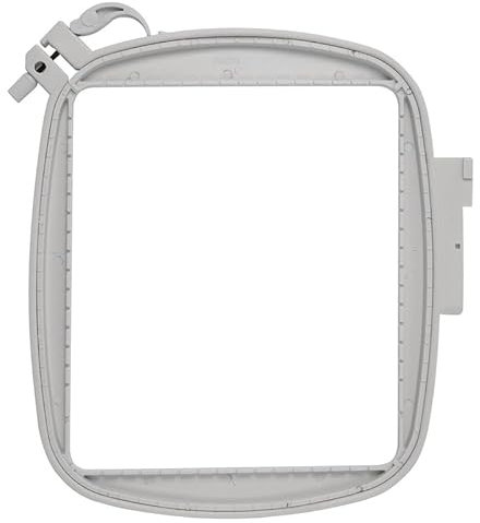 Nähwelt Flach Stickrahmen Creative Texture Hoop für Pfaff (150mm x 150mm) - Grau, Kunststoff, Quadratisch