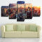 Bilder Leinwandbilder New York City Sonnenuntergang Abend Vlies Leinwand 5 Teilig Wandbilder Kunstdrucke Wandbild Bild Auf Kunstdruck Wanddeko Wand Wohnzimmer Wanddekoration Deko Modern Rahmenlos 200