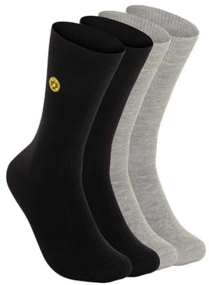 Dortmund Borussia Business Socken 2er Set schwarz/grau BVB 09 Größe 35-38