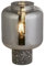 Licht-Erlebnisse Tischleuchte klein Beton Rauchglas Terrazzo H: 28 cm klein Grau Art Nouveau Kabel Stecker E27 Tischlampe Wohnzimmer Nachttischlampe Schlafzimmer