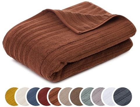liebling Saunatuch Luxus Bio Baumwolle, Serie Marseille, 770 gr. / m², 80 x 200 cm, Ökotex, 60 Grad, saugstark, schnelltrocknend, Farbe: braun