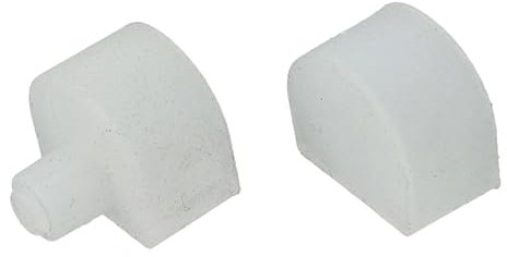 Jandei 2 Endkappen aus flexiblem Silikon, 5 m, für LED-Streifen mit PCB bis zu 10 mm Breite, Lichtemission 270°, halbrundes Format 15 mm x 13 mm, geeignet für den Außenbereich, Weiß