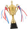Sosoport 2 STK Trophäe Für Sportwettkämpfe Pokal Goldene Trophäen Fußballtrophäe Trophäenpokal Auszeichnen Großer Pokal Trophäe Vergeben Baseball-Spielzeug Tennis Kind Basketball Metall