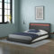 SlumberWorx NEPTUNE LED LIGHTS HEADBOARD GAMING STYLE FAUX LEATHER BED FRAME - Single, Small Double, Double (Black, Small Double)