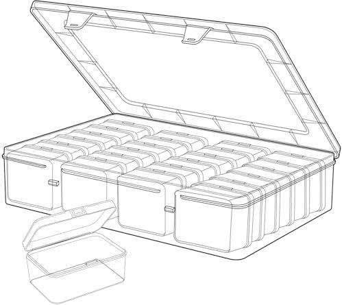 Gbivbe Small Plastic Bead Storage Organizer Box with Lids, 75 Pcs Clear Craft Storage Containers Cases, Transparent Mini Box for Earplug, Seeds, DIY Art, Jewellery and More Small Items