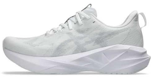 ASICS Herren NOVABLAST 5 Laufschuhe, Weiß/Piedmont Grau, 46 EU