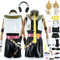 ZHAOSJ Muse Dash Miku Len Rin Cosplay Kostüm Outfit Spiel Charakter Uniform Komplettes Set Halloween Karneval Party Dress Up Anzug mit Perücke Kopfschmuck Kopfhörer für Männer Jungen