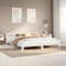 vidaXL Massivholzbett, Holzbett ohne Matratze, Bettgestell mit Kopfteil Lattenrost, Bett Doppelbett für Schlafzimmer, Weiß 200x200cm Kiefernholz