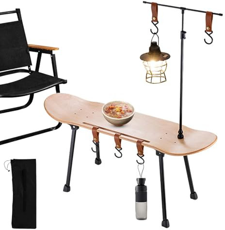 Skateboardtisch Faltbarer Picknicktisch Campingtisch Outdoor Schreibtisch Dekorativer Skateboardtisch Tragbarer Campingtisch Picknicktisch Leichter Klapptisch Mehrzweck Outdoor Tisch B