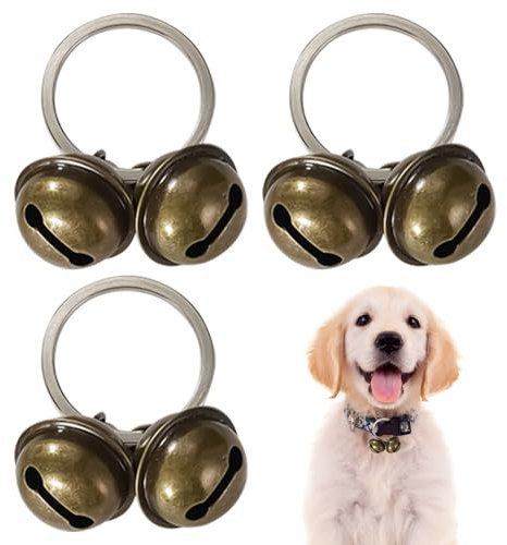 3 Stück Glocken,Laute Katzen Dog Glocke,Haustier Bells,Glöckchen,Kleine Glocke Halsband Anhänger,Hundeglocke Jagd,Hundeglocken Tracker Anti Verlust,Haustiere Laut Schellen,Basteln Katzenglocke