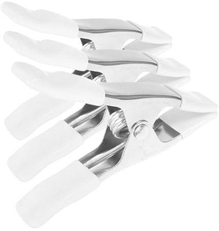 ANDRESLAD 3pc Heavy Duty Spring Clamps for Woodworking 4 Inch Non-Slip Coating Sturdy PVC Cover for Crafting Backdrop Model Making Outdoor