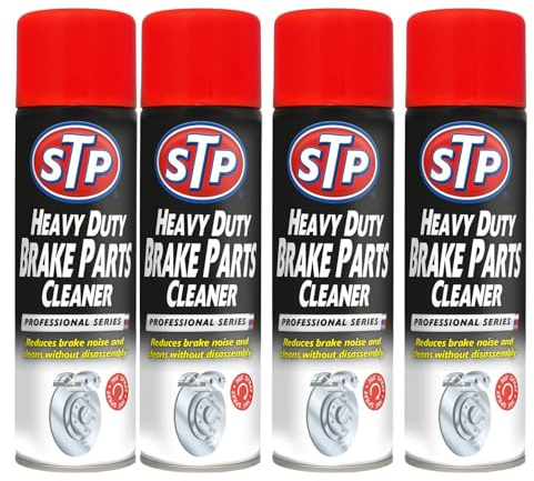 STP Heavy Duty Brake Cleaner – Pack of 4 (500ml Each) | Fast-Drying Spray Removes Brake Dust, Oil & Grease | For Disc & Drum Brakes