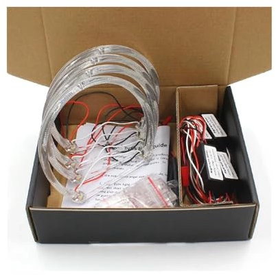 Angel Eyes,Angel Eyes Roller A+A LED Angel Eyes Passend for BMW Angel Eye Halo-Ringe Licht E36 E38 E39 E46 Projektor weiß gelb Kristall LED Angel Eyes(White)
