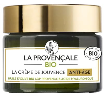 LA PROVENCALE BIO – Soin Visage Anti-Âge Nourrissant, Texture Légère et Raffermissante (50 mL) - Le lot de 2
