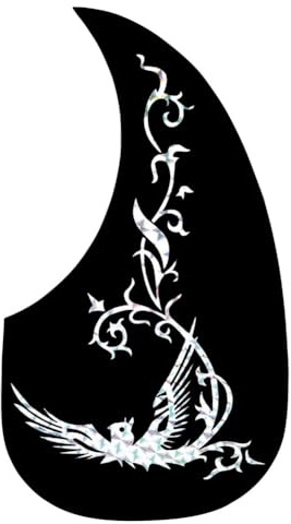 Bosiyrggrl Guitar Anti-Skid Plate Teardrop-Shaped Folk Classical Guitar Pickguard Anti-Scratch