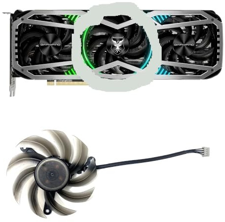 ZHXOZYF Lüfter 82MM 4pin FD8015U12D RTX3060Ti RTX370 Für Gainward RTX 3060 Ti 3070 3070Ti 3080 3080Ti 3090 für Phoenix GS GPU Fans(1pcs)