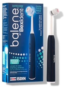 ISDIN Balene by Bexident Duotech Sonic Blue Elektrische Zahnbürste, reinigt die Innen- und Außenfläche der Zähne gleichzeitig, gründliche und effektive Reinigung, mittlerer Härtegrad