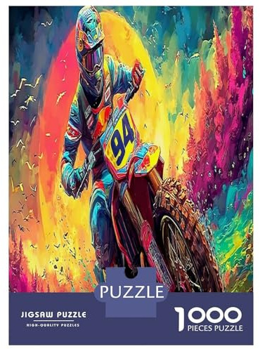 Motorrad Puzzle Pädagogisches Spiel Familienspiele 1000 Teile Cooler Radwettbewerb Jigsaws Puzzles Für Erwachsene Jugendliche Und Kinder 70x50cm/1000pcs