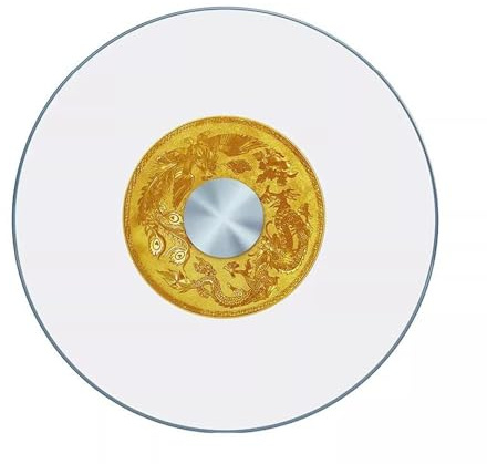 Lazy Susan Runder Esstisch Transparente Drehplatte, Glas-Drehteller, 360° Sanfte Drehung Geeignet Für Esszimmer, Küchen(Diameter70cm)