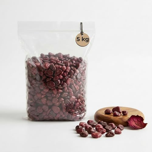 Deko-Granulat bordeaux-rot Ø 8-16 mm staubfrei - 5 kg kleine Deko-Steine als farbige Streudeko