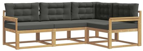 vidaXL Outdoor-Sofagarnitur 3 pcs Weiß und Anthrazit Polyester, Anpassbare Gartenmöbel, modernes Patio-Sofa, gemütliche Sitzgruppe, wetterfest und robust