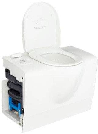 Shield Autocare Bench Cassette Toilet for Campervan Caravan Motorhome Camping Travel – Electric Flush, Built-In 20L Water Tank, Anti-Bacterial External Access Waste Tank