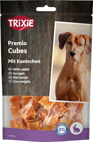 Trixie 31545 PREMIO Rabbit Cubes, 100 g | Leckere Belohnung für jeden Tag – glutenfrei, ideal beim Training oder als Snack zwischendurch, mit hohem Fleischanteil