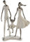 Casablanca modernes Design Skulptur Familie - Familienglück - weiß/Silber - Polyresin - Höhe 31 cm