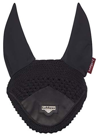 LeMieux Loire Satin Fly Hood Black Fliegenhaube, Schwarz, XL
