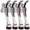 Gotega Door Stops Indoors, 4 Pack Kick Down Door Stoppers with One Touch Adjustable Height and Rubber Tip 4 Inches, Door Stoppers for Floor, Heavy Duty Door Wedge