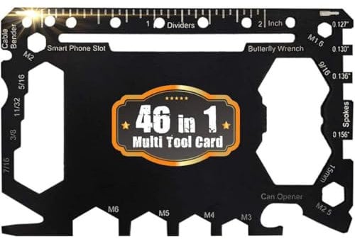 Bascuda Stainless Steel 46-in-1 Card Size Gadget Wallet Multitool