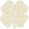 Pesonalisierbares Holzpuzzle „Kleeblatt“ zum selbst gestalten und bemalen - 34 Teile, 21 x 21,5 cm - Puzzle aus als vierblättriges Kleeblatt