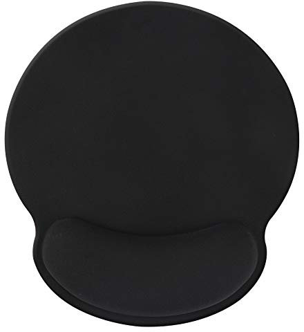 Jahosin Mauspad mit Handgelenkstütze, Pure Black Ergonomische Handgelenkauflage,bequemes Memory Foam Anti-Rutsch-Handgelenkpolster für Computer und Büro-25x23 WristBlack2