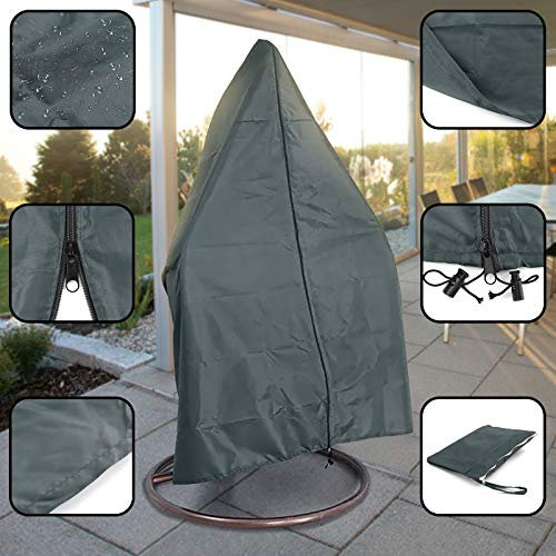 RAMROXX Premium Schutzabdeckung Schutzhülle Cover für Hängesessel Dunkelgrau 190x100cm