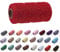 100 Yard/2 mm Baumwollseil, bunt, Handwerk, Kordel zum Stricken, für Geschenkverpackungen, Handwerk (Goldfaden und Rot)