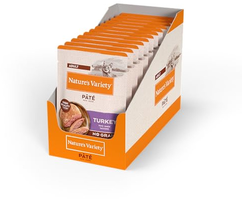 Nature's Variety Original No Grain - Paté para Gatos Adultos con Pavo - Caja 12 x 70 g