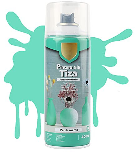 H HANSEL HOME Pintura Spray a la Tiza Color Pastel Acabado Ultra Mate - Verde Menta 400ml