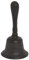 B2S BACK2SEASON Glocke Gusseisen schwarz stabil Kling Glöckchen Handglocke Weihnachtsmann Advent H=18 cm