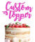 Cake Topper Personalised Birthday Cake Topper Any Word Any Text for 1st 3rd 13th 16th 18th 21st 30th 50th 60th Multicoloured Customised Cake Decoration (Pink)