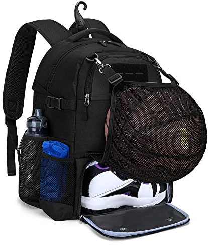 DSLEAF Basketball-Rucksack für Kinder, Basketballtasche mit separatem belüftetem Schuhfach für Basketball, Fußball, Volleyball und Fußball