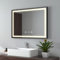 EMKE Badspiegel mit Beleuchtung 80x60cm, schwarzer Badezimmerspiegel mit Touch, Dimmbar, Antibeschlag, Uhr, Memory-Funktion und Neutrales Licht 4300K, energiesparend Wandspiegel IP44