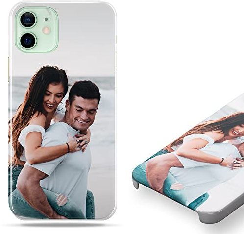 iPhone 12 Mini Personalised Photo Phone Case | Customize with Photos, 3D Custom iPhone 12 Mini Picture Case/Cover | Glossy 3D Snap Hard Case for iPhone 12 Mini